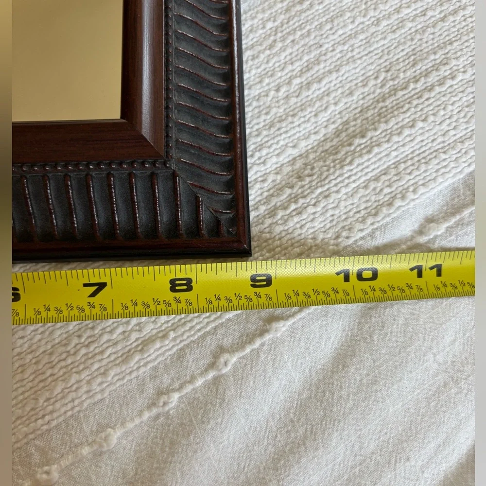 Decorative mirror with wood frame 9x9